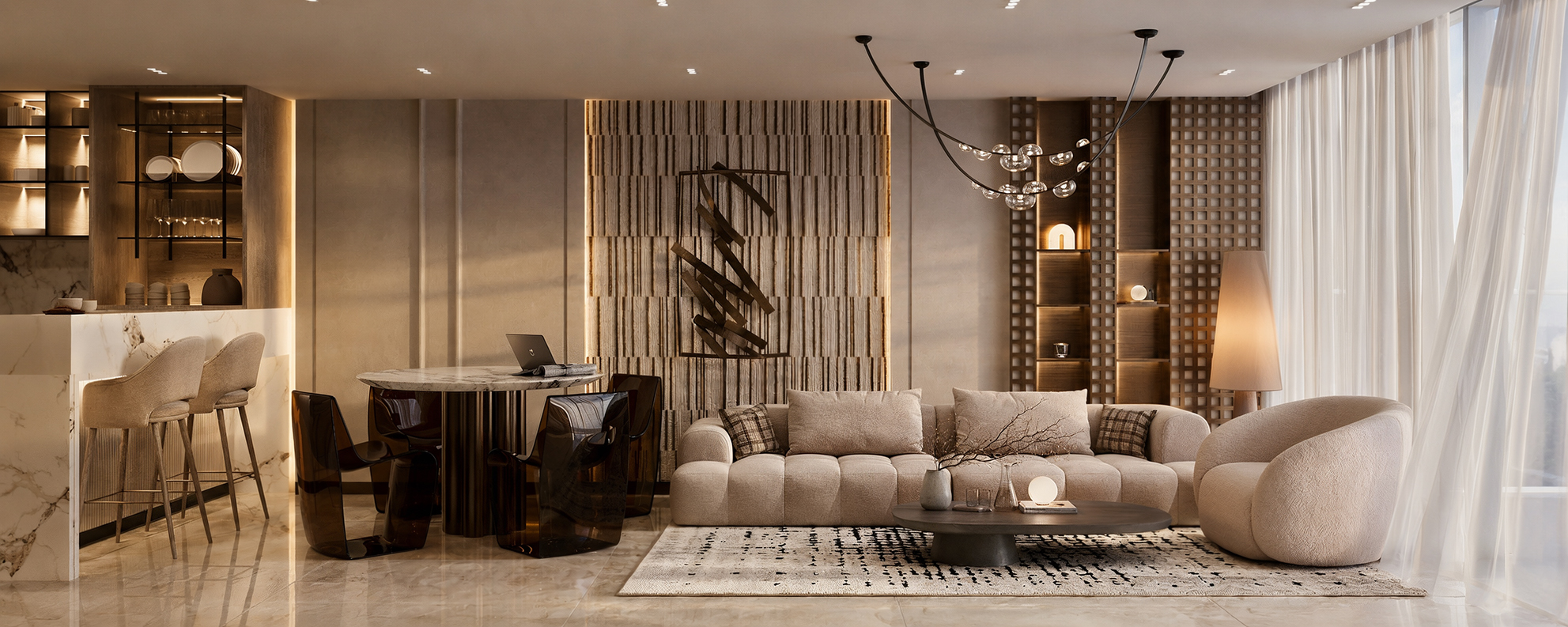 A quiet apartment.